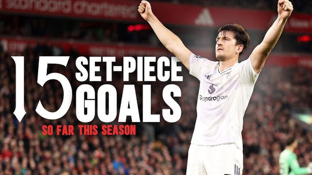 คลิป! รวม 15 ประตูจากลูกตั้งเตะของทัพผีแดงในฤดูกาลนี้